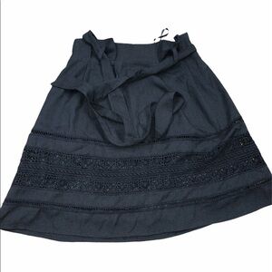 Francesca’s Blue Rain black dainty crochet skirt